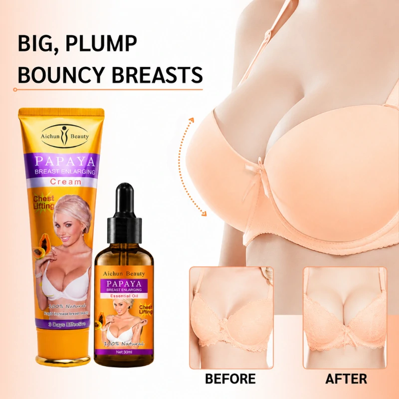 Breast Enhancement Cream & Oil Bundle | 2-Step Natural Firming & Lifting Routine | Still Young 2 Daily Chest Care for a Fuller Smoother Look