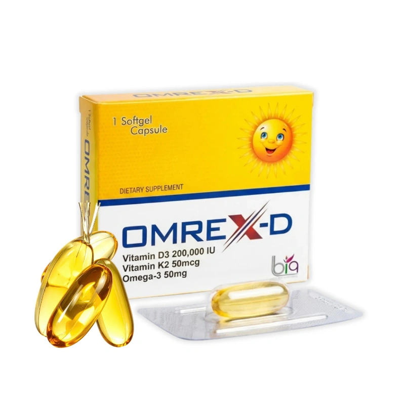 OMREX-D | Bone, Immunity & Heart Support | Vitamin & Omega-3 Softgel 3 Vitamin K2 support