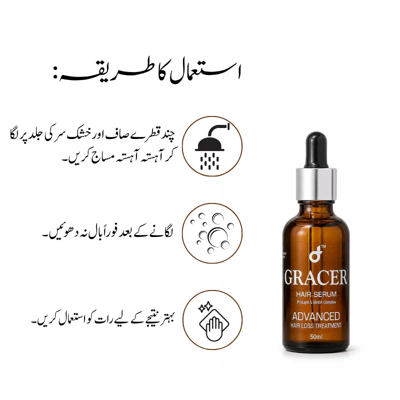 Hair Serum | Procapil & Biotin Advanced Hair Loss Treatment & Hair Growth Serum 4 hair-fall-control-serum-gracer-50ml